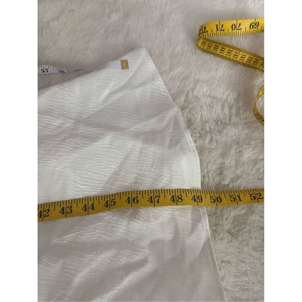 Lulus Elinore White Jacquard Tiered Midi Dress Size XL Feminine Bride Sleeveless - Picture 7 of 9
